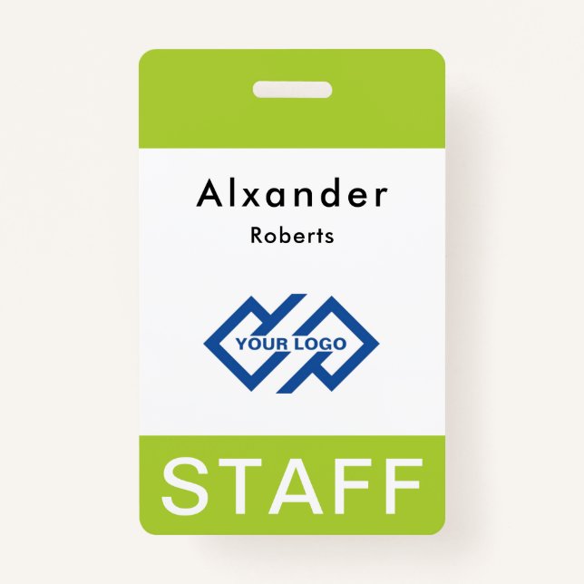Staff Name Badge Custom Logo (Front)
