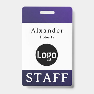 Staff Name Badge , Custom Logo