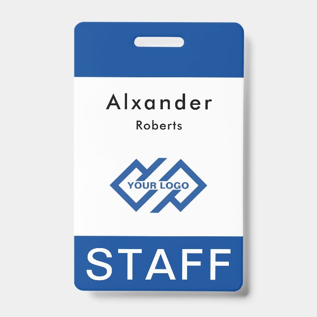 Staff Name Badge Custom Logo (Front)
