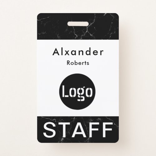 Staff Name Badge Custom Logo