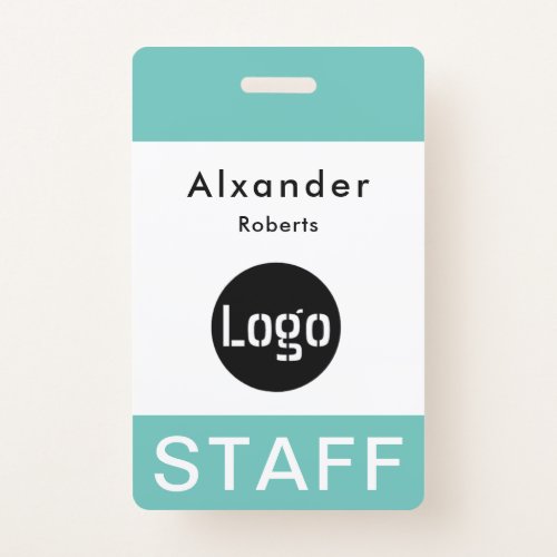 Staff Name Badge  Custom Logo
