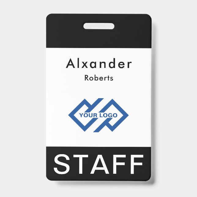 Staff Name Badge Custom Logo (Front)