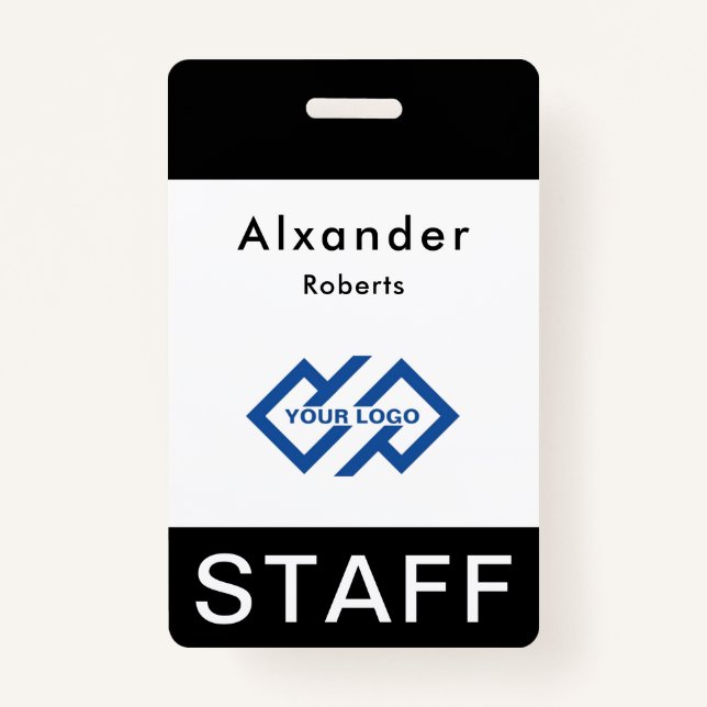 Staff Name Badge Custom Logo (Front)
