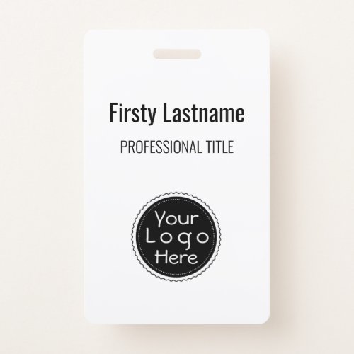 Staff Name Badge Custom Logo ID Badge