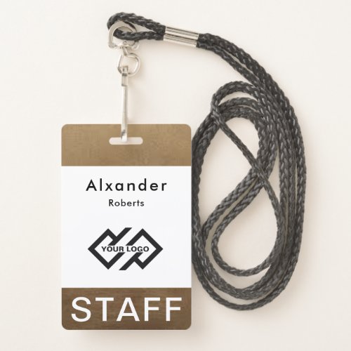 Staff Name Badge Custom Logo ID Badge