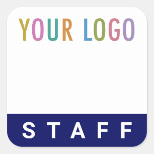 Staff Name Stickers Labels Blue Name Tag 3 inch
