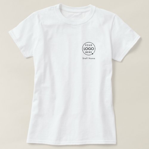 Staff Name Your Logo  Business Professional T_Shirt