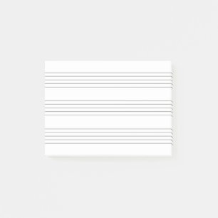 Staff notation sheet music lines for writing music post-it notes