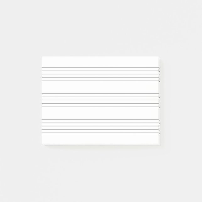 Staff notation sheet music lines for writing music post-it notes (Front)