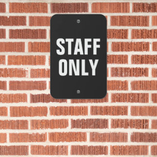 Staff Only aluminum outdoor parking sign