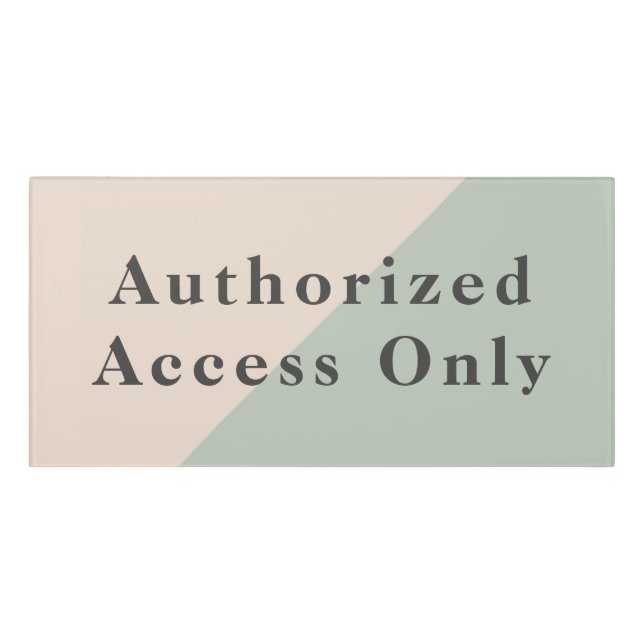 Staff Only Private Workspace Office Boundary Door Sign (Classic Front)