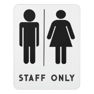  Staff Only - toilet sign 