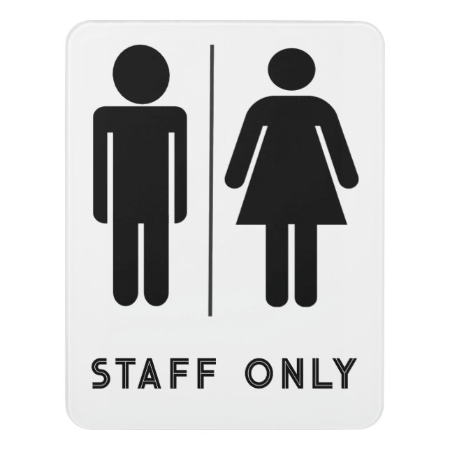  Staff Only - toilet sign  (Contemporary Vert)