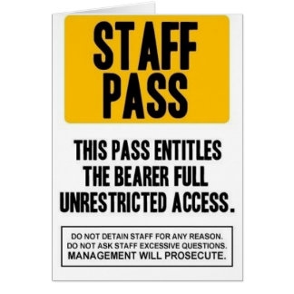 Staff Pass Cards
