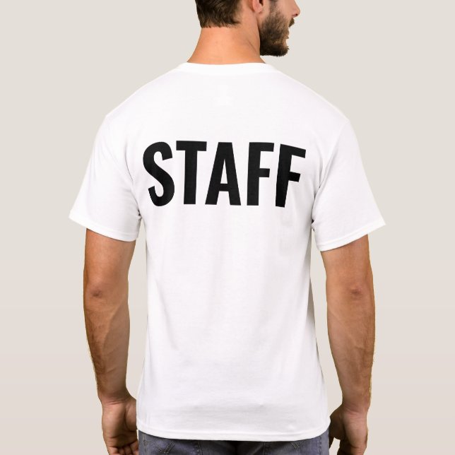 Staff Personalized Employee Company Work T-Shirt (Back)