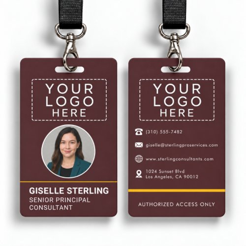 Staff Photo Company Identification Badge