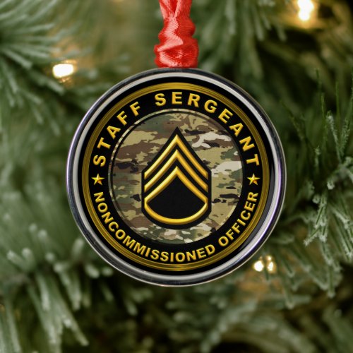 Staff Sergeant Army Noncommissioned Officer Metal Ornament