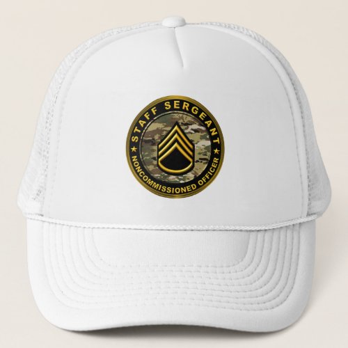 Staff Sergeant Army Noncommissioned Officer Trucker Hat