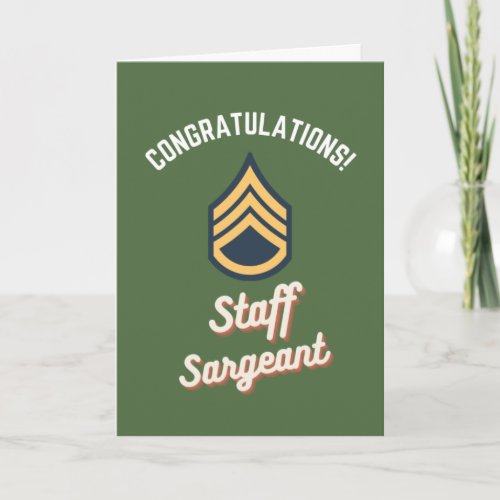 Staff Sergeant card