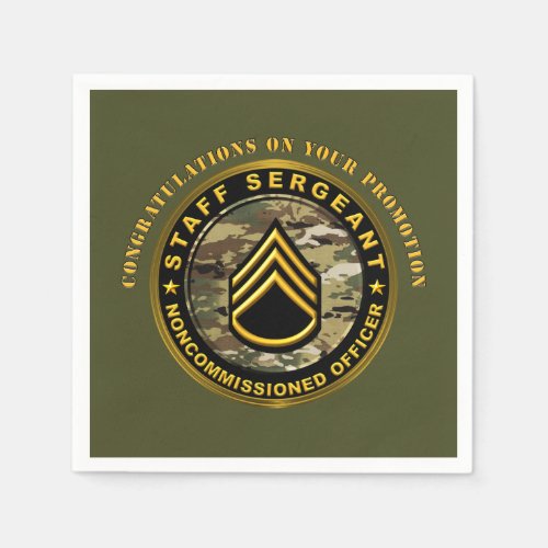 Staff Sergeant Promotion  SSG Napkins