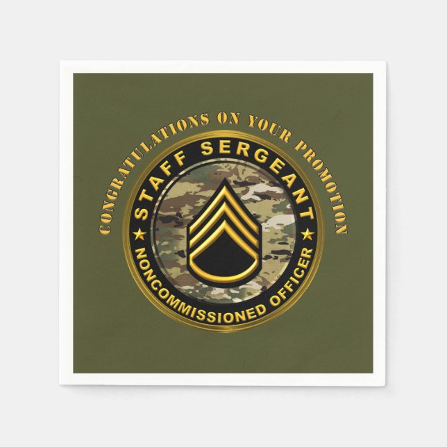 Staff Sergeant Promotion  SSG Napkins (Front)