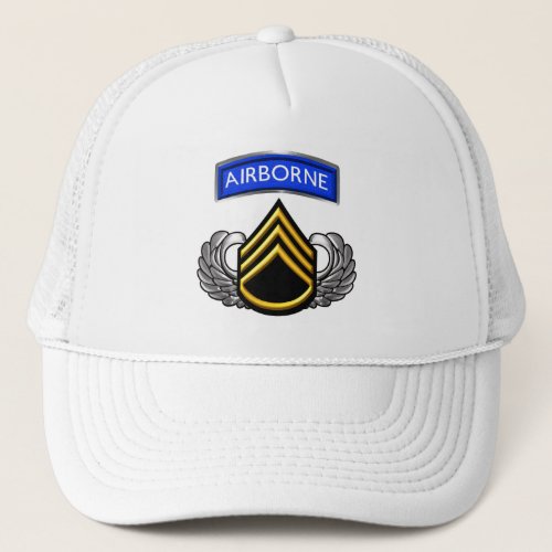 Staff Sergeant SSG Airborne Trucker Hat