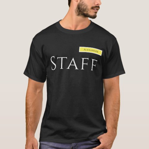 Staff Shirt Monogrammed name tag