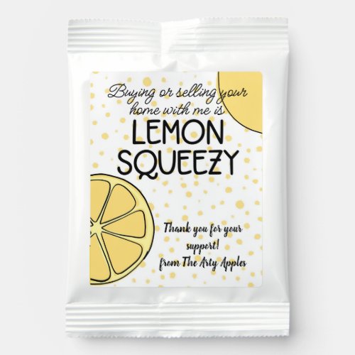 staff thank you gift real estate agent referral lemonade drink mix