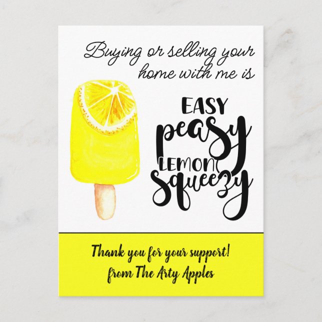 staff thank you gift real estate marketing postcard (Front)