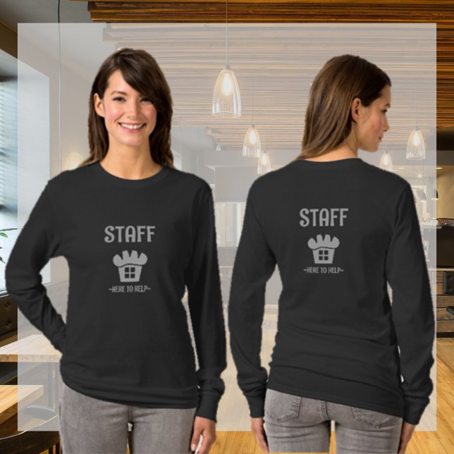 Staff Uniform Bakery Design Black T-Shirt (Creator Uploaded)