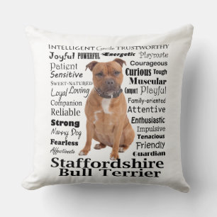 Staffie Traits Pillow