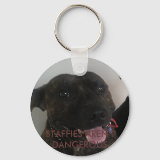 STAFFIES AREN'T DANGEROUS KEYCHAIN