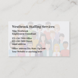 Staffing And Employment Agency Business Cards