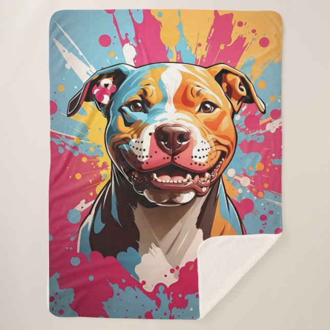 Staffordshire Birthday Fun Sherpa Blanket (Front)