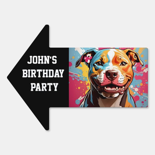 Staffordshire Birthday Fun Sign (Front)