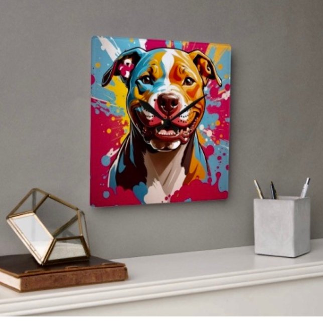 Staffordshire Birthday Fun Square Wall Clock (Creator Uploaded)