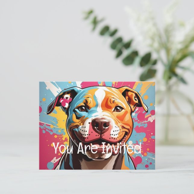 Staffordshire Birthday  Invitation Postcard (Standing Front)