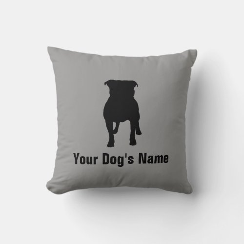 Staffordshire Bull Terrier ãããƒƒãƒããƒãƒããƒãƒãƒãƒãƒãƒãƒãƒªã Throw Pillow