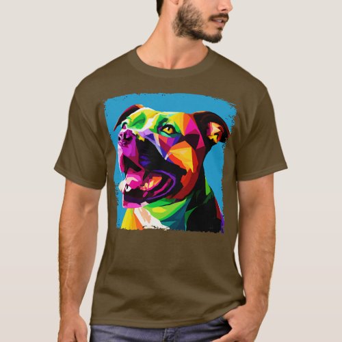 Staffordshire Bull Terrier Art Dog Lover Gifts T_Shirt