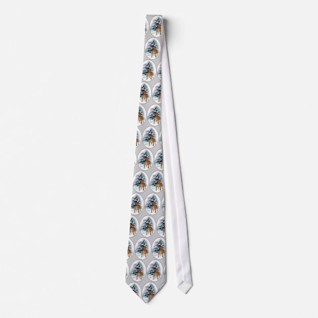 Staffordshire Bull Terrier Christmas Gifts Tie (Front)