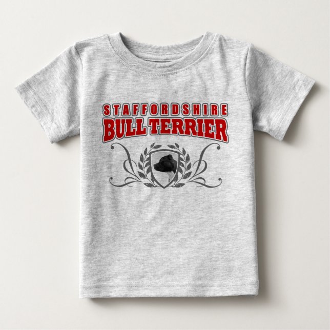 Staffordshire Bull Terrier COA red text Baby T-Shirt (Front)