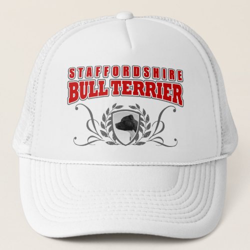 Staffordshire Bull Terrier COA red text Trucker Hat