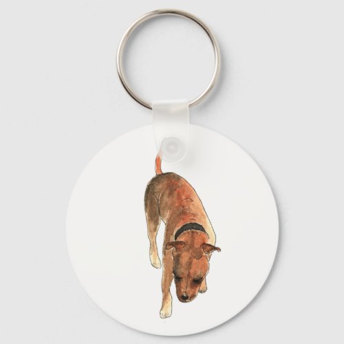 Staffordshire Bull Terrier Cute Staffie Dog Animal Keychain