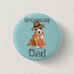 Staffordshire Bull Terrier Dad Button