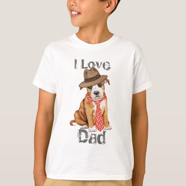 Staffordshire Bull Terrier Dad T-Shirt (Front)