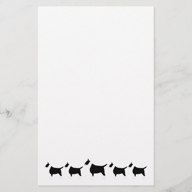 Staffordshire Bull Terrier Dog Design Stationery (Front)