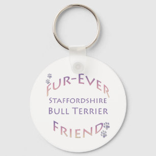 Staffordshire Bull Terrier Furever Friend Keychain