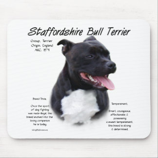 Staffordshire Bull Terrier History Design Mouse Pad