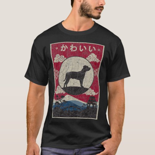 Staffordshire Bull Terrier Japanese Design Kawaii  T_Shirt