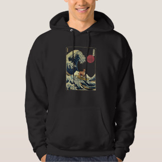 Staffordshire Bull Terrier Japanese Kanagawa Wave  Hoodie